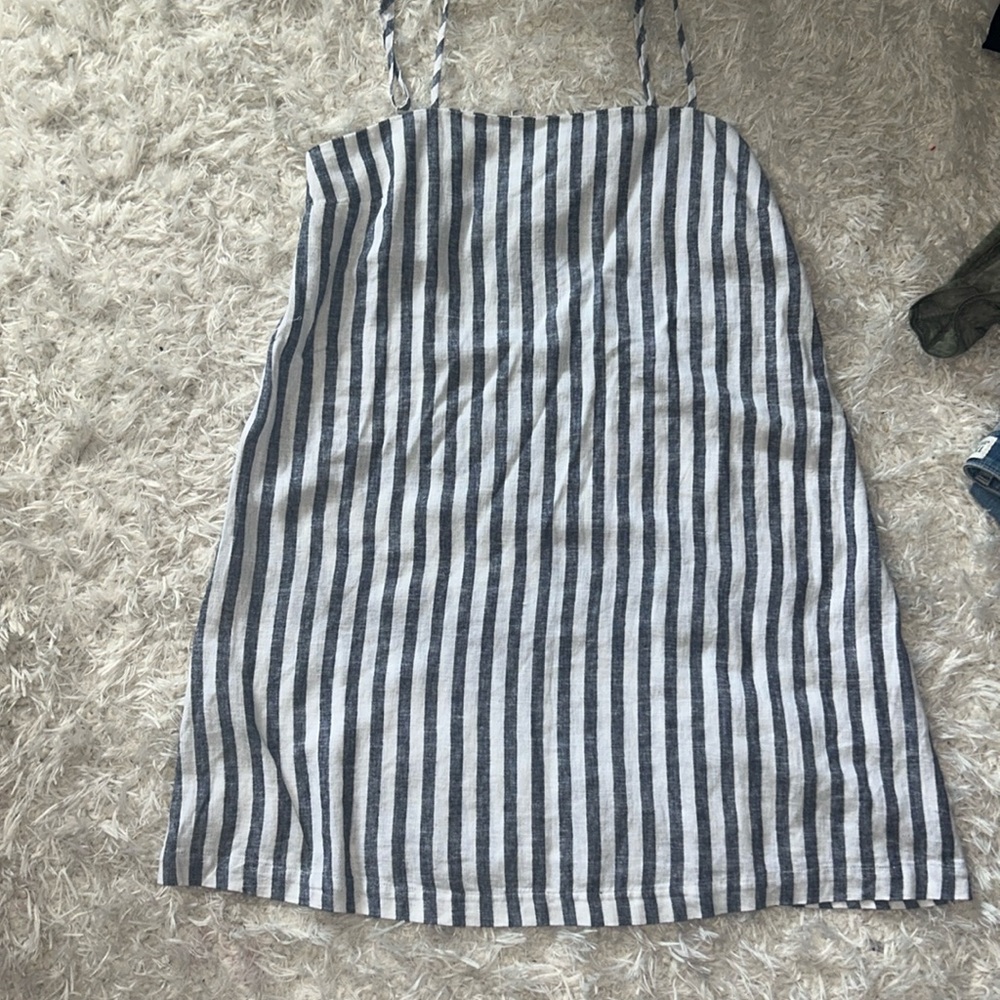 A New Day Striped Mini Dress - Black and White